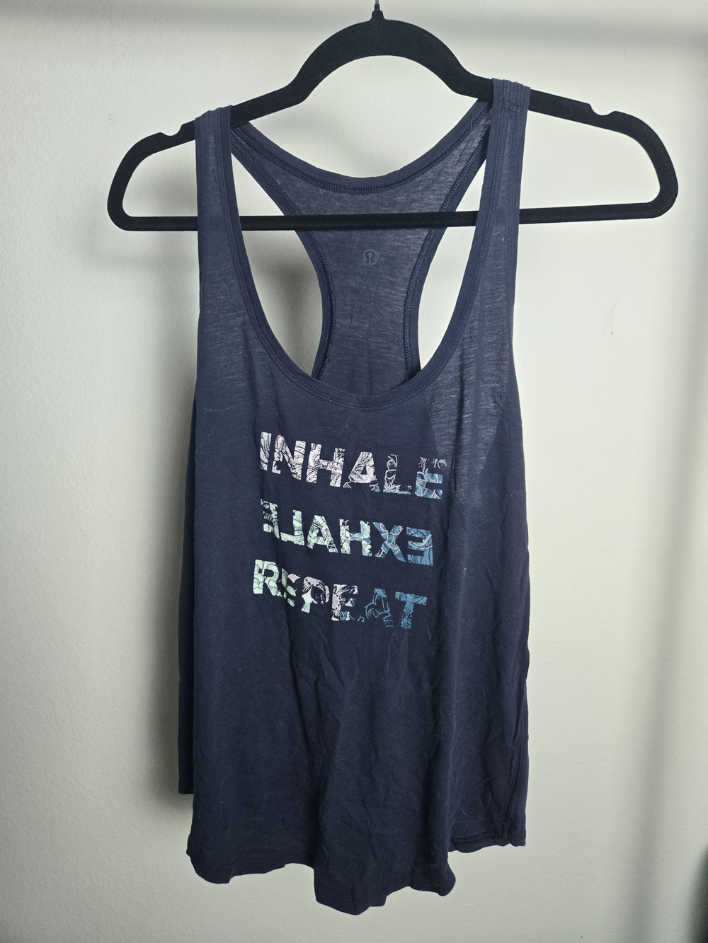 lululemon athletica Navy Blue Racerback Tank with Graphic